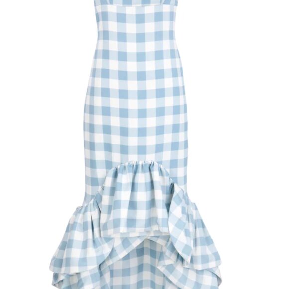 LA PALMA DRESS IN BLUE GINGHAM by Leal Daccarett (OTM Exclusive!) - Picture 3 of 6